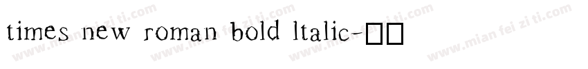 times new roman bold ltalic字体转换
